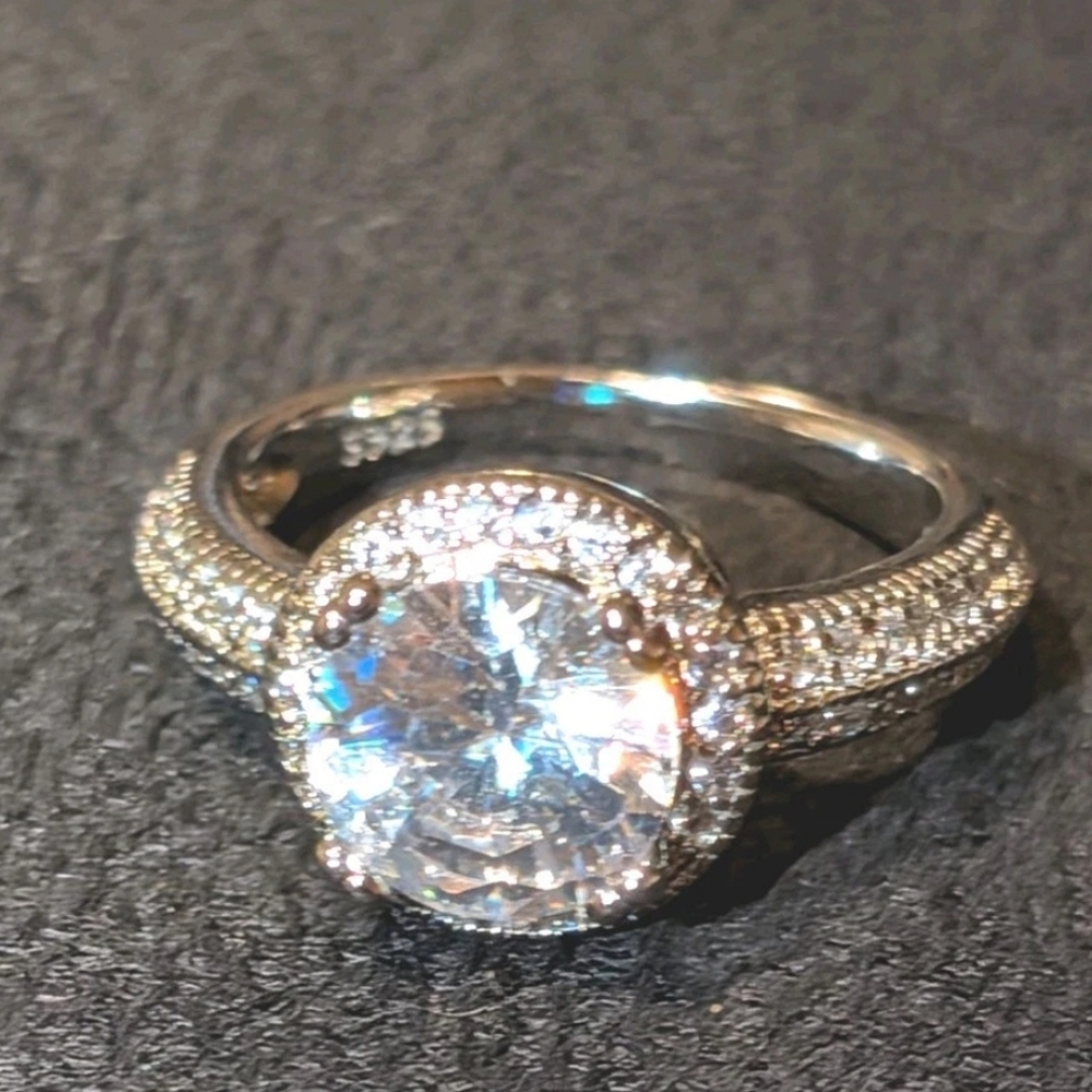 Stunning 3 Ct  Cushion Lab Created Diamond 925 Silver Ring For Men/Women Sz 6 - Picture 5 of 17